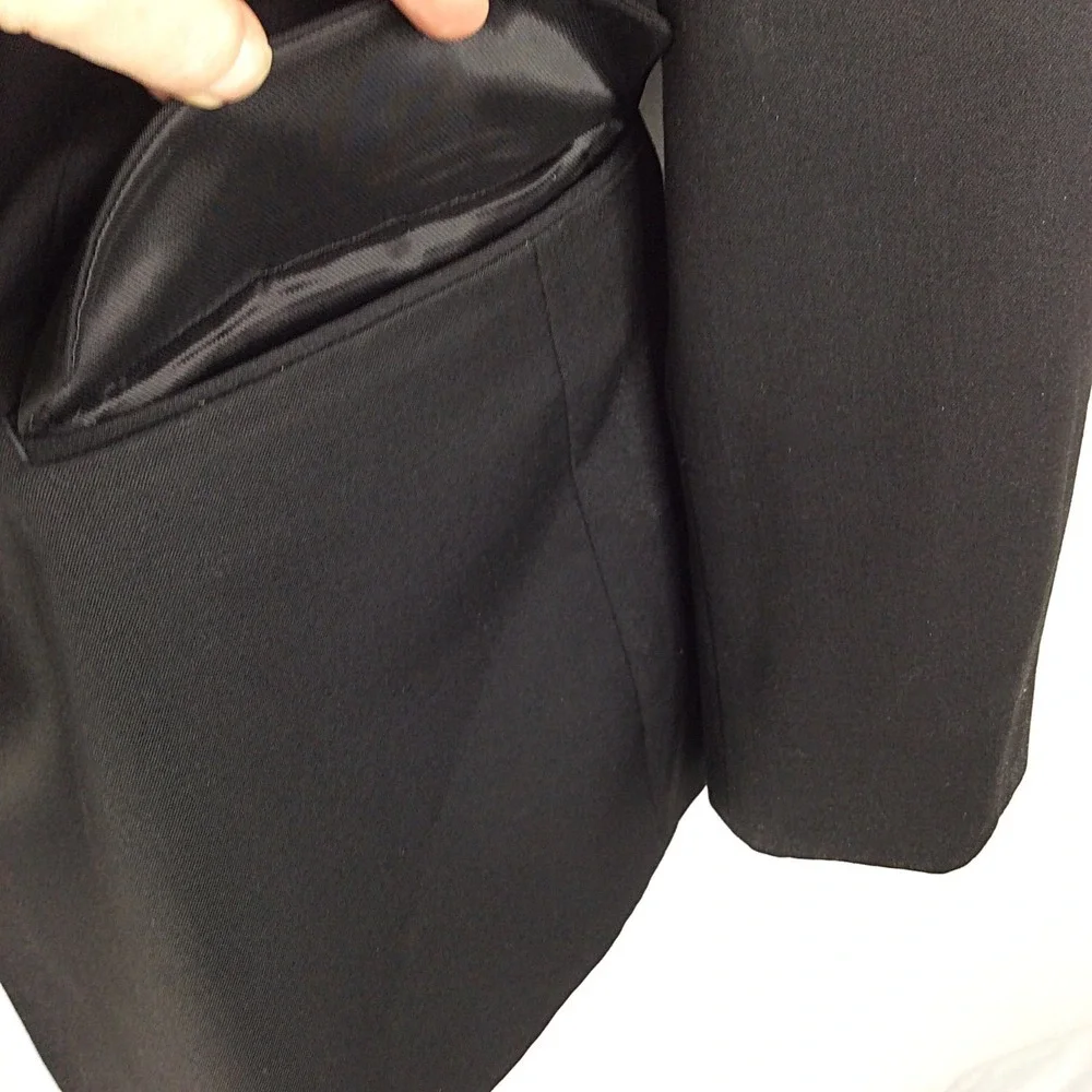 Calvin Klein 2 Button Suit Jacket Blazer Men's Size 48R Black 100% Wool